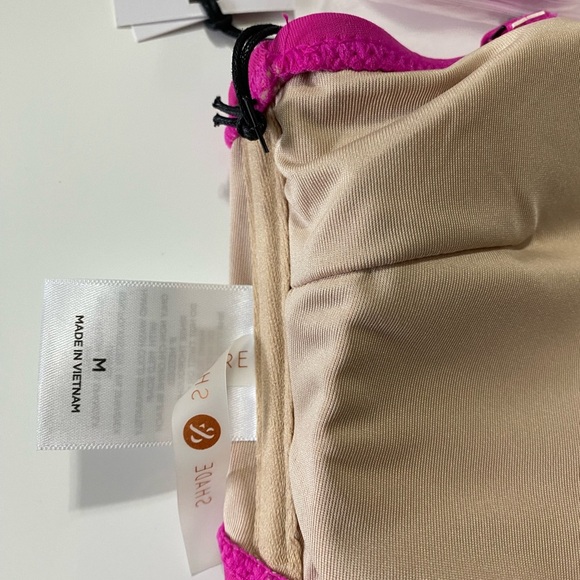 NWT Pink Lace-Up strapless Bikini Top - Picture 13 of 13
